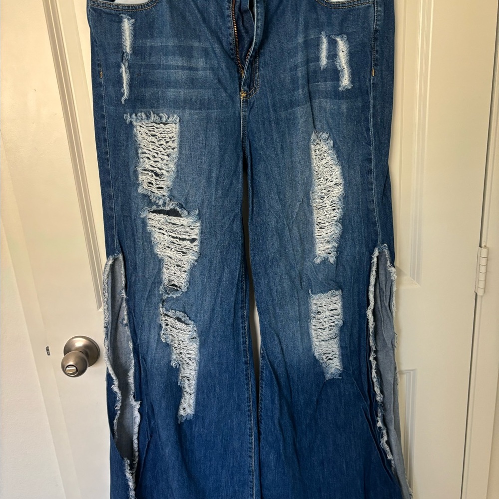 Distressed Blue Women's Jeans